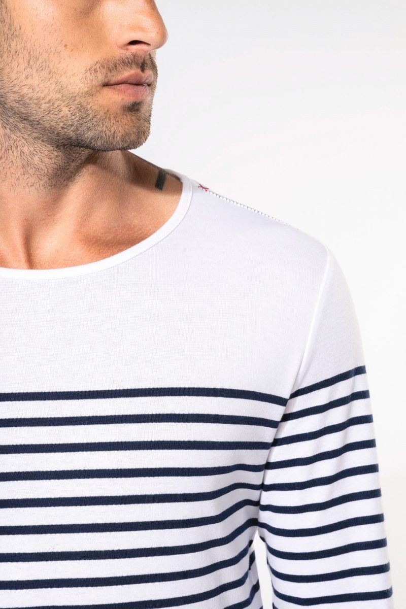Kariban Longsleeve Herren-Marineshirt Langarm