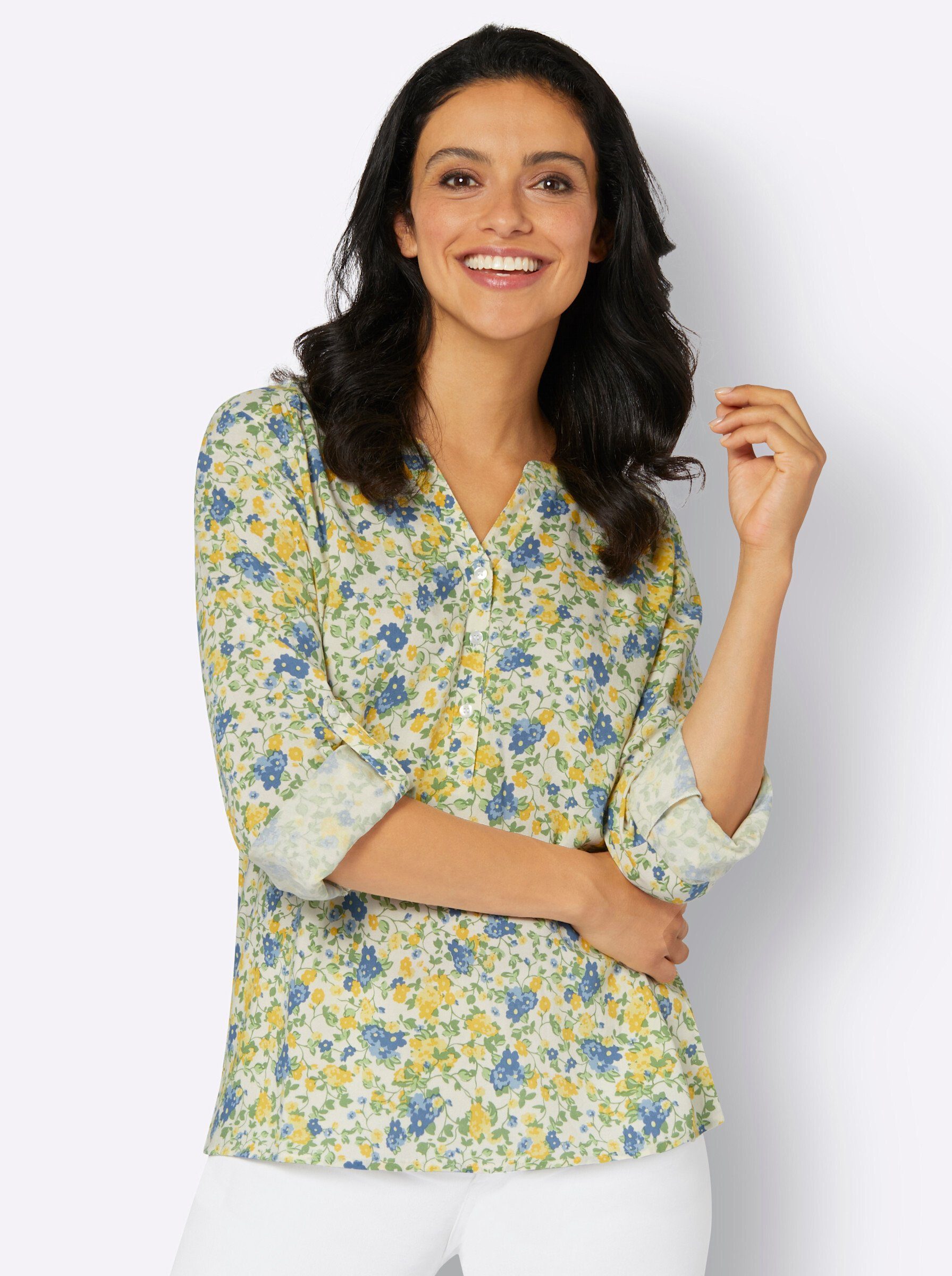 Klassische Bluse Druckbluse