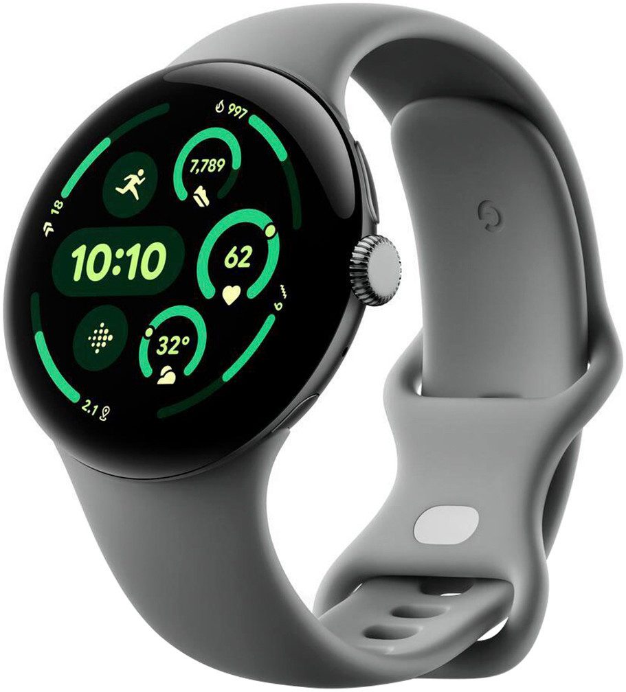 Google Pixel Watch 3 45mm WIFI Smartwatch (4,5 cm/1.77 Zoll, Watch OS 5)