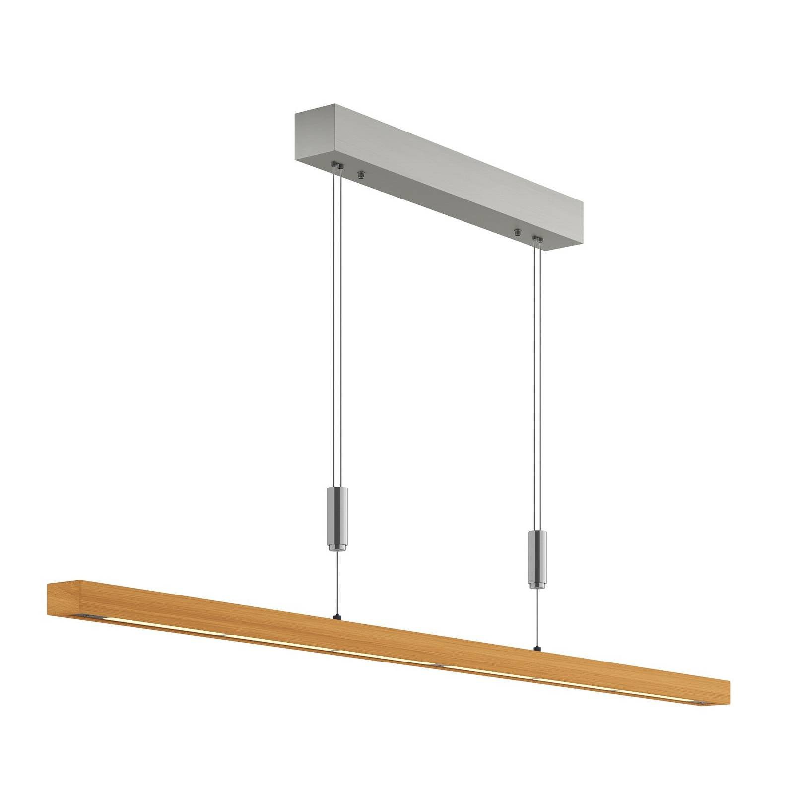 Quitani Hängeleuchte Nora, LED, Holz warmweiß IP20, LED 22 W gesamt, warmweiß