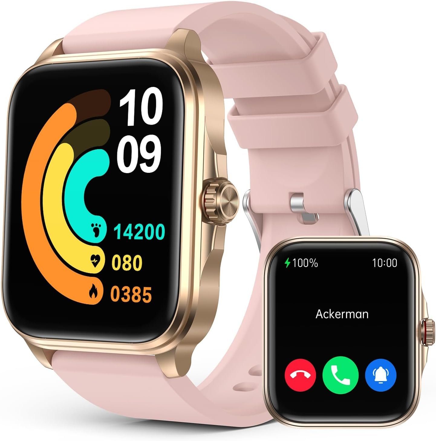 SOUYIE für Damen, Nicht-invasives Blutzucker blutzucker Fitness Smartwatch  (1,91 Zoll, Android iOS), mit Herzfrequenz Temperaturüberwachung  Wasserdichte IP67