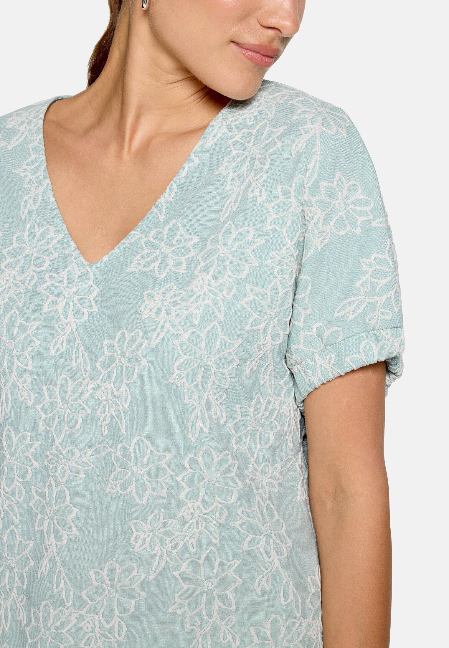 Zero Kurzarmshirt Damen kurzarm (1-tlg) Struktur