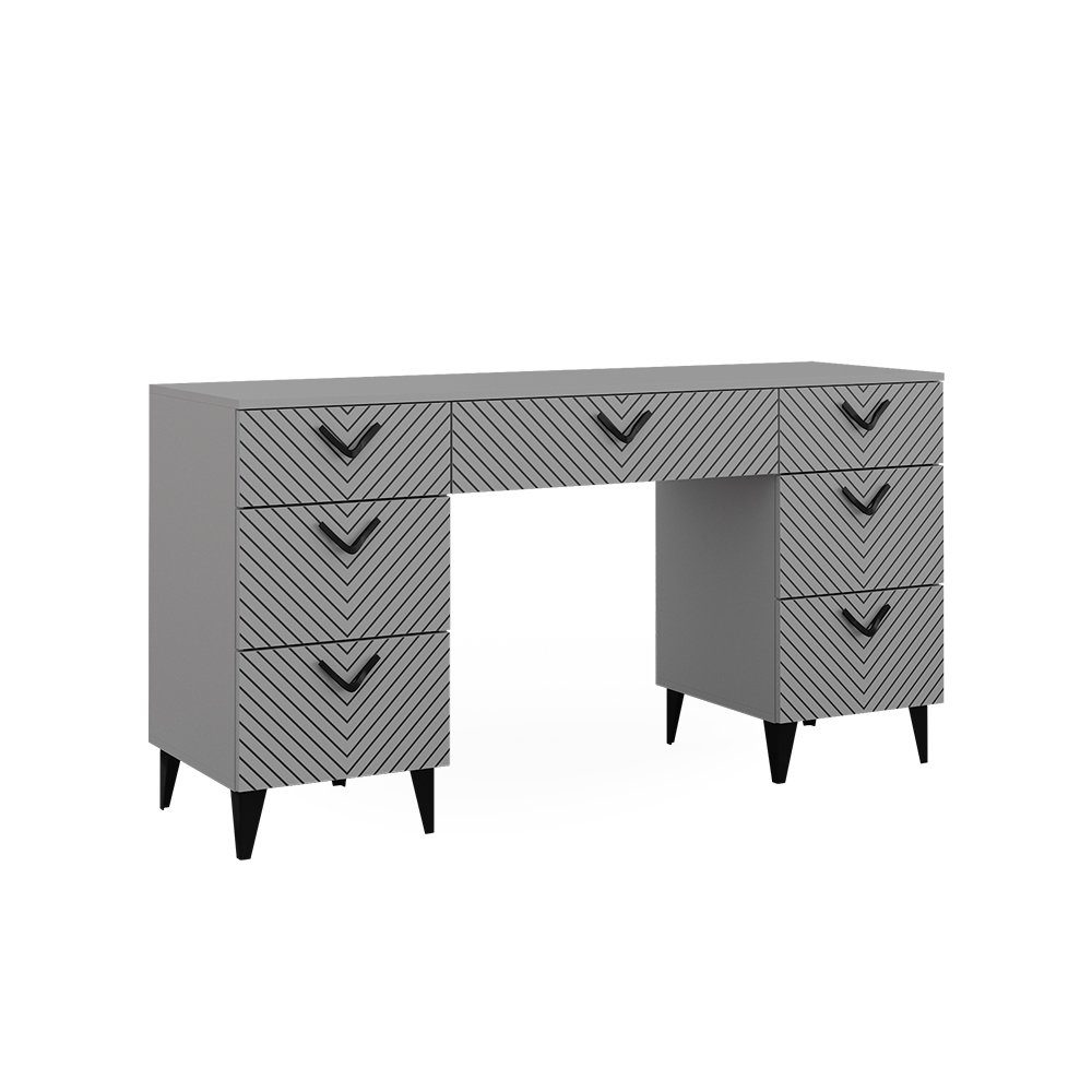 Vicco Schminktisch Anett, Grau, 150 cm günstig online kaufen