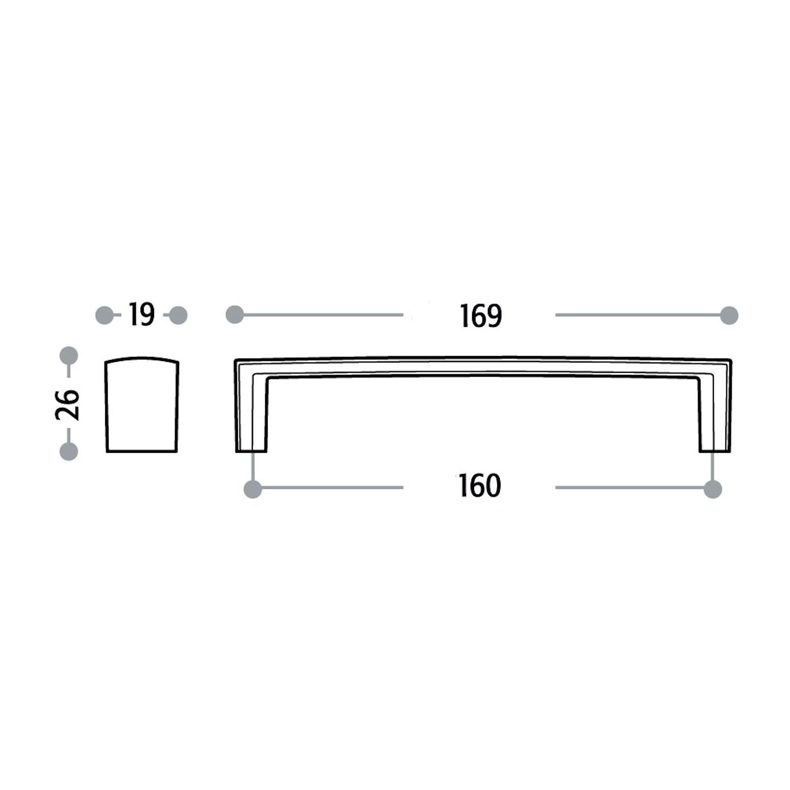 SO-TECH® Möbelgriff Bügelgriff LASSE BA 128 - 160 mm, inkl. Schrauben (1-St), BA 160 mm Edelstahloptik von SCHÜCO ALU COMPETENCE – Bild 3 von 4