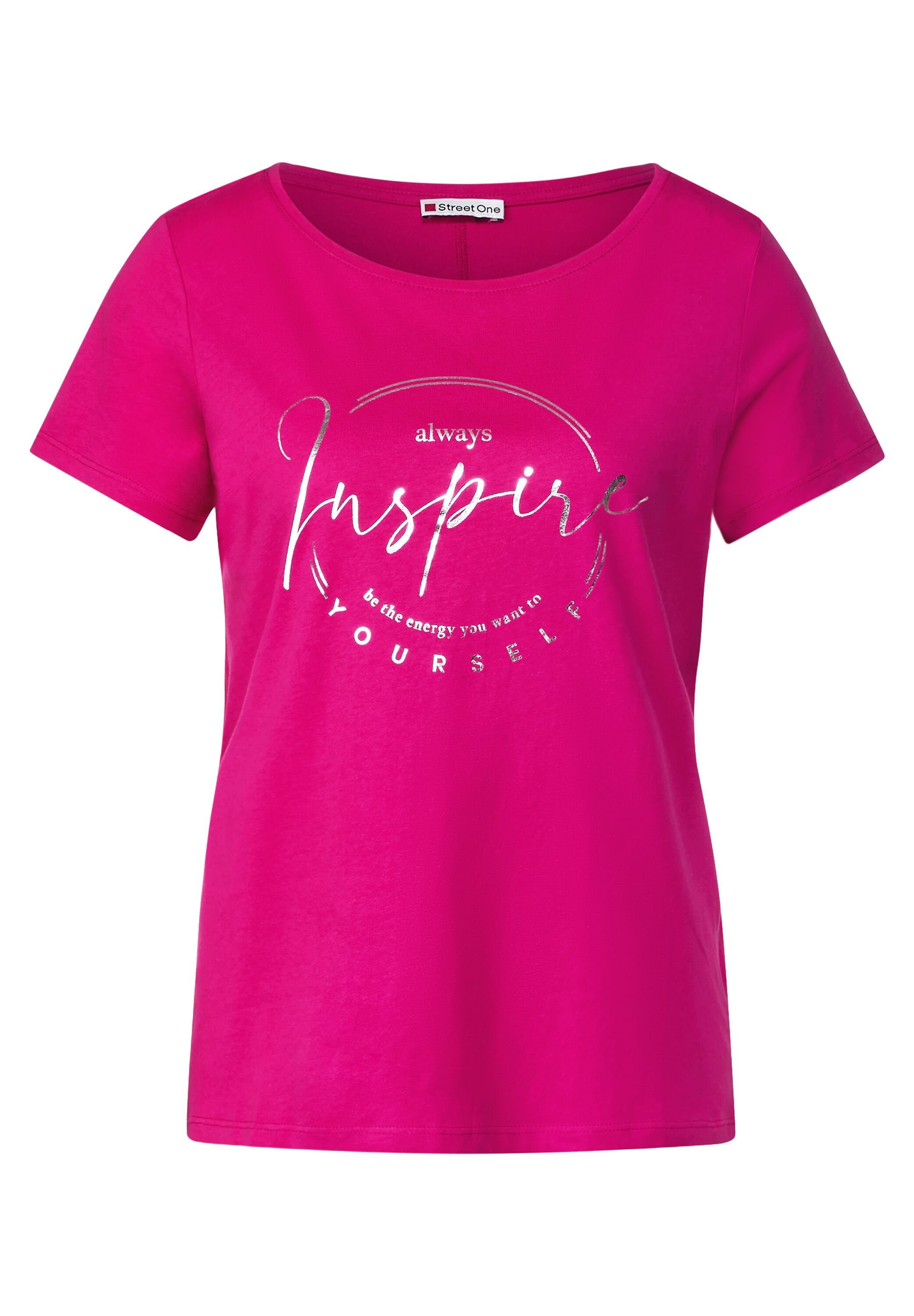 T-Shirt nu in pink ONE Unifarbe STREET