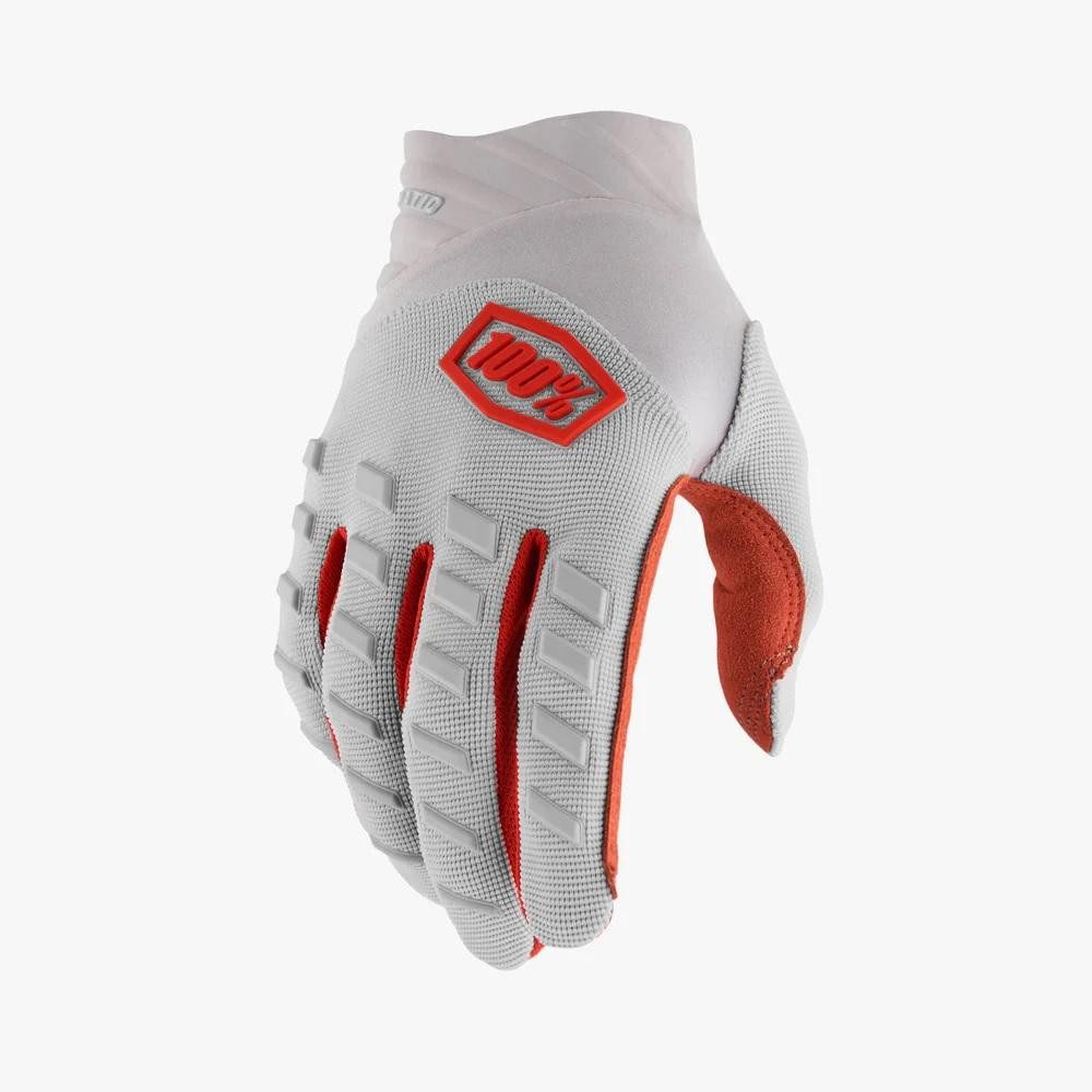 100% Fahrradhandschuhe 100% Airmatic Gloves M silver - robuster MTB-Handschuh mit optimalem S