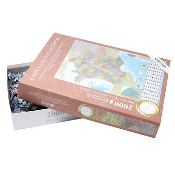 Close Up Spiel, Frankreich Karte Puzzle 2000 Teile, 68,8 x 96,6 cm