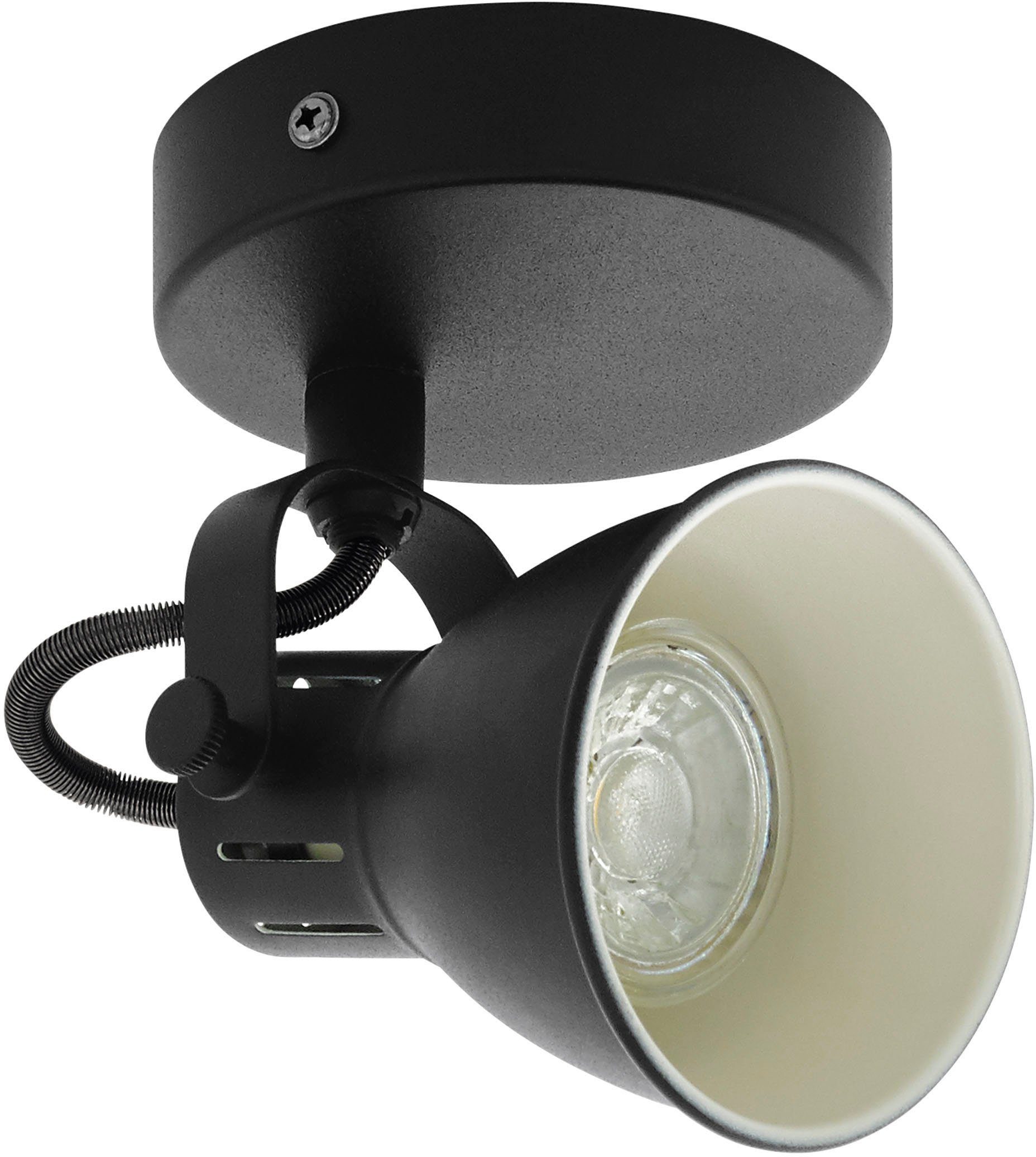 EGLO LED Wandleuchte SERAS 2, LED wechselbar, Warmweiß, Durchmesser: ca. 10  cm