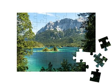 puzzleYOU Puzzle Blick auf Zugspitze und Eibsee, Bayern, 48 Puzzleteile, puzzleYOU-Kollektionen Eibsee
