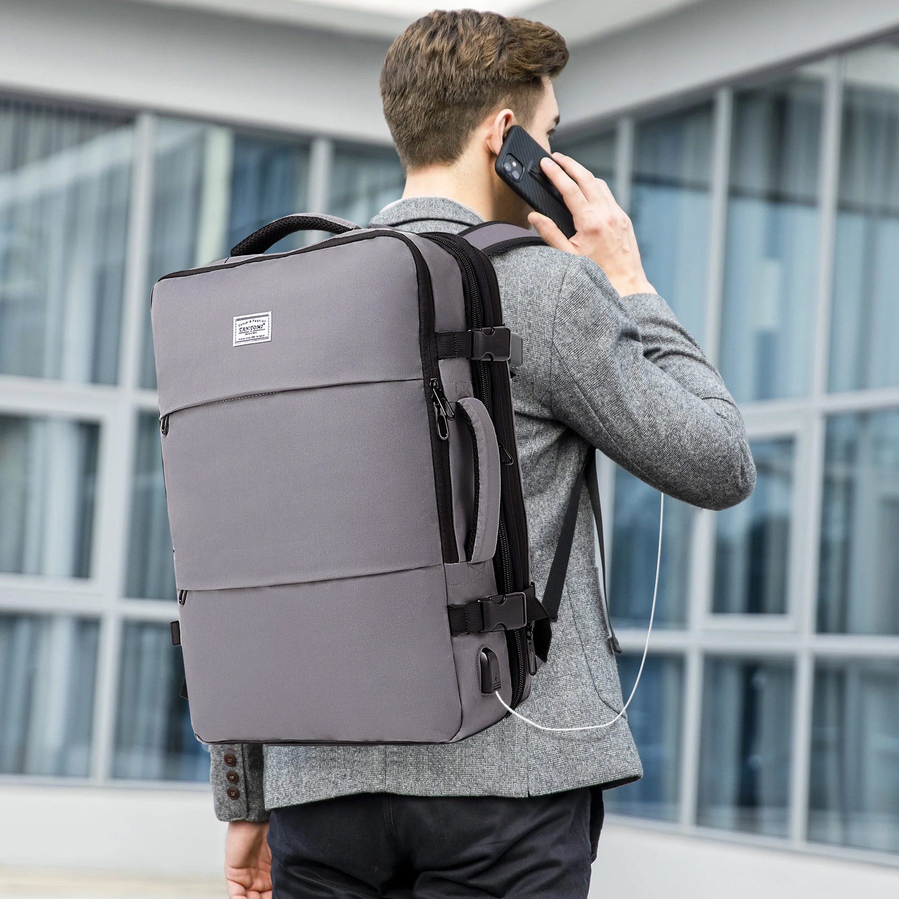 TAN.TOMI Reiserucksack 50L Reiserucksack Herren, Flugzeug Handgepäck Rucksa günstig online kaufen