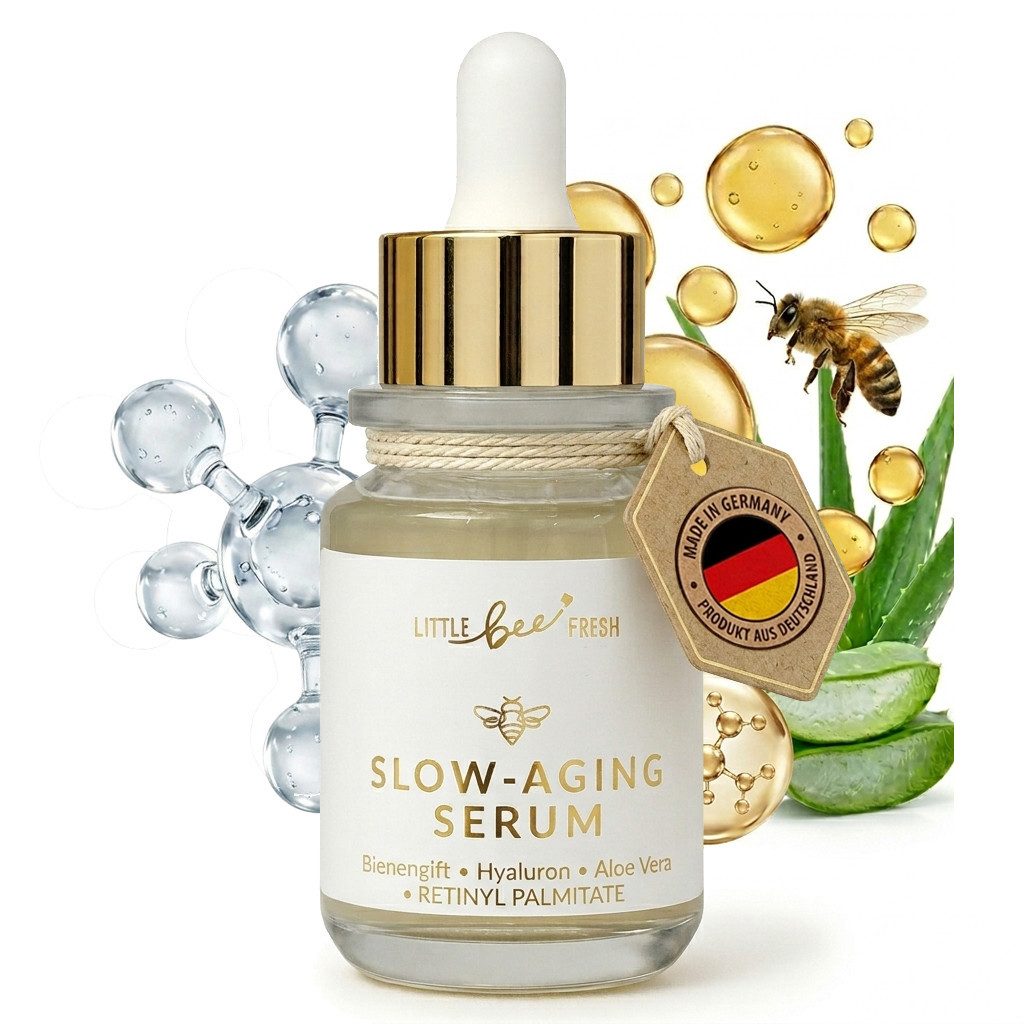 little bee fresh Anti-Falten-Serum mit echtem Bienengift SLOW-AGING, 1-tlg., mit echtem Bienengift