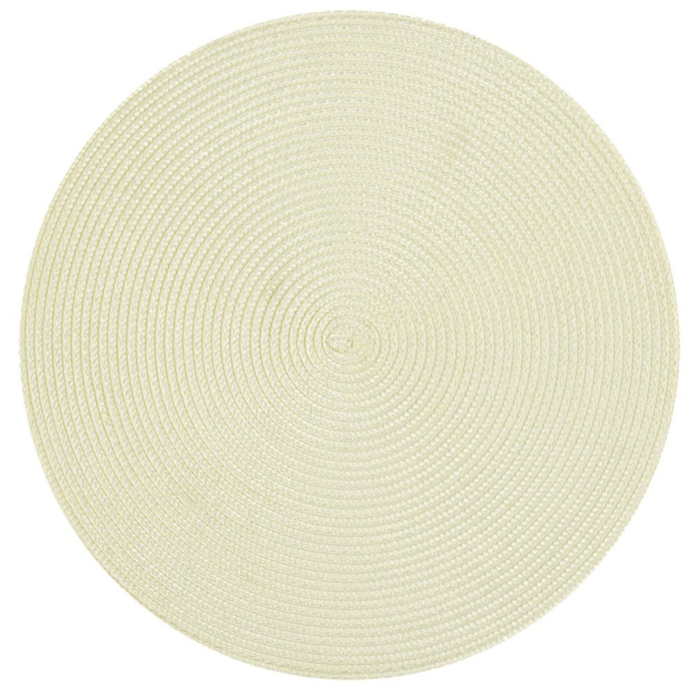 Haus und Deko Platzset Platzset rund ca. 35 cm Ø abwaschbar Bast Optik Tischset Platzdeckche, (1-St)