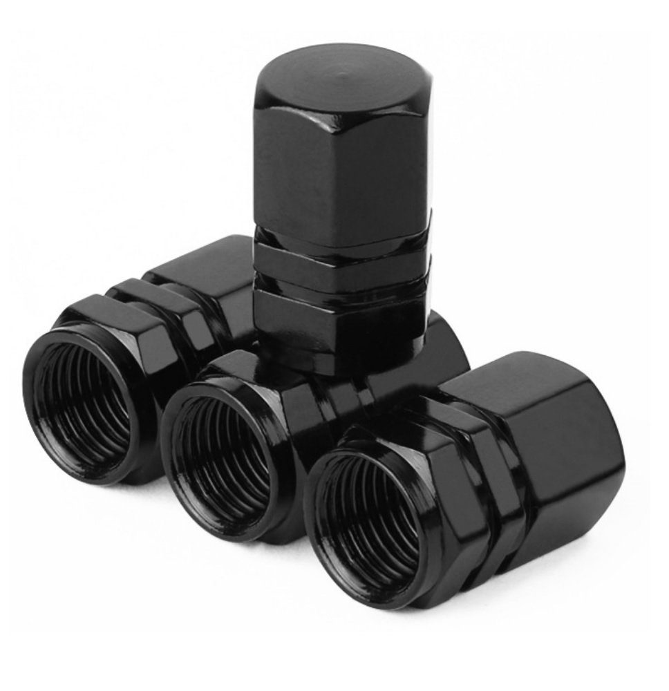 BAYLI Ventilkappe 4 Stück Ventilkappen Aluminium, Reifenventilkappen, Staubschutzkappe