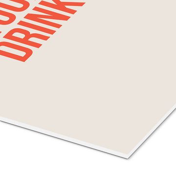 Posterlounge Forex-Bild Typobox, Follow Your Drinks, Küche