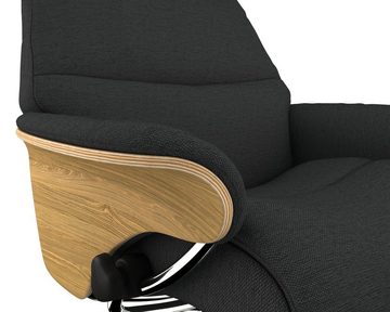 FLEXLUX Relaxsessel Relaxchairs Aarhus, Relaxfunktion & Kopf- Rückenverstellung, Arml. Eiche, Fuß Alu, M