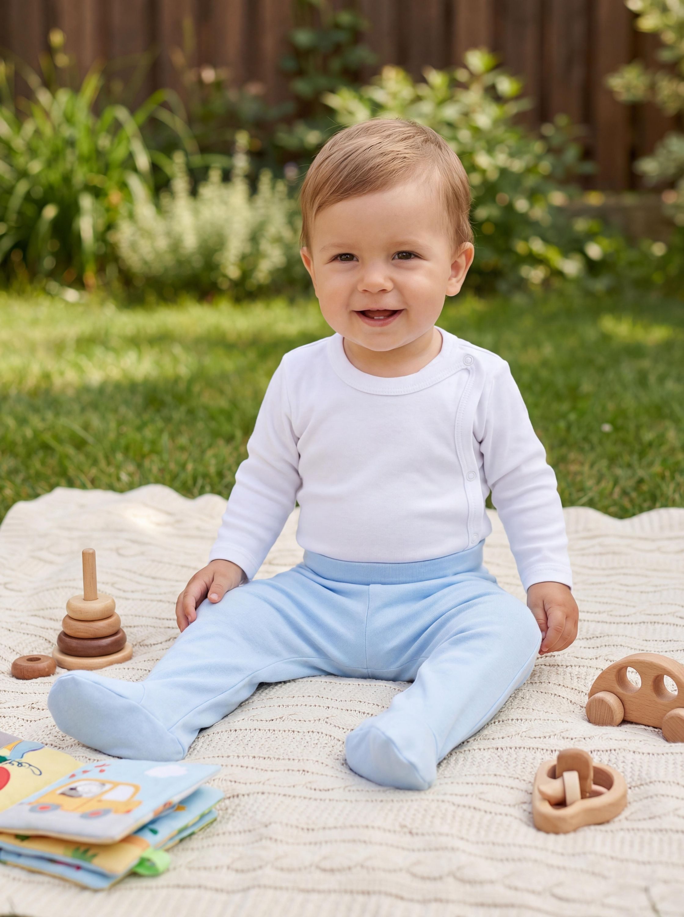 TupTam Strampler TupTam Baby Jungen Strampelhose mit Fuß 3er Pack – Bild 5 von 5