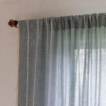 Vorhang Boho-Vorhang für Schlafzimmer, lichtfilterend, 1 Panel 91cmx132cm, Truyuety, (2 St)