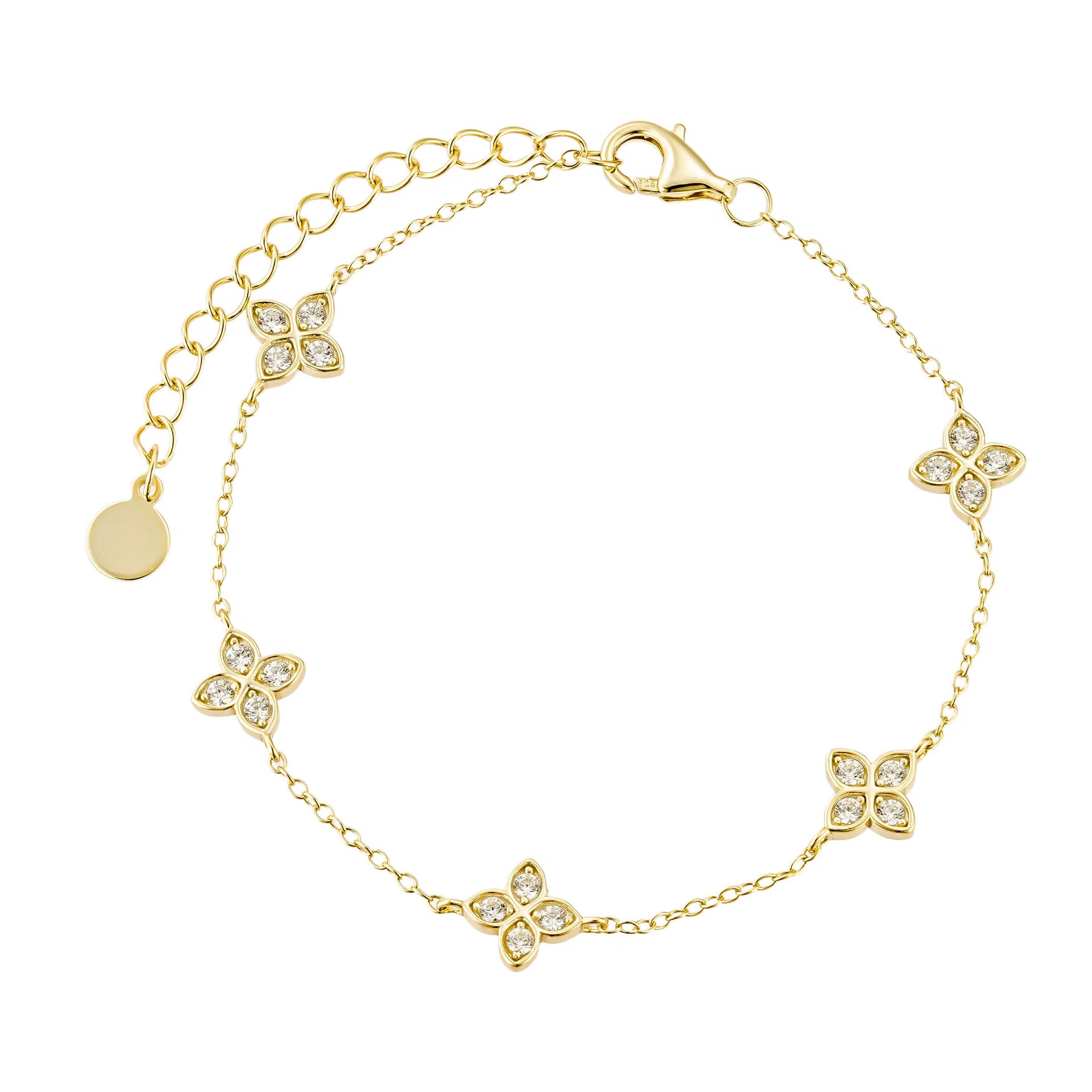 ROUGEMONT Silberarmband Extravagantes Damen Kleeblad Glücksbringer Armband günstig online kaufen