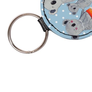 Mr. & Mrs. Panda Schlüsselanhänger Koala Familie - Blau Pastell - Geschenk, Oma, Schlüsselanhänger, Gesc (1-tlg), Elegantes Accessoire