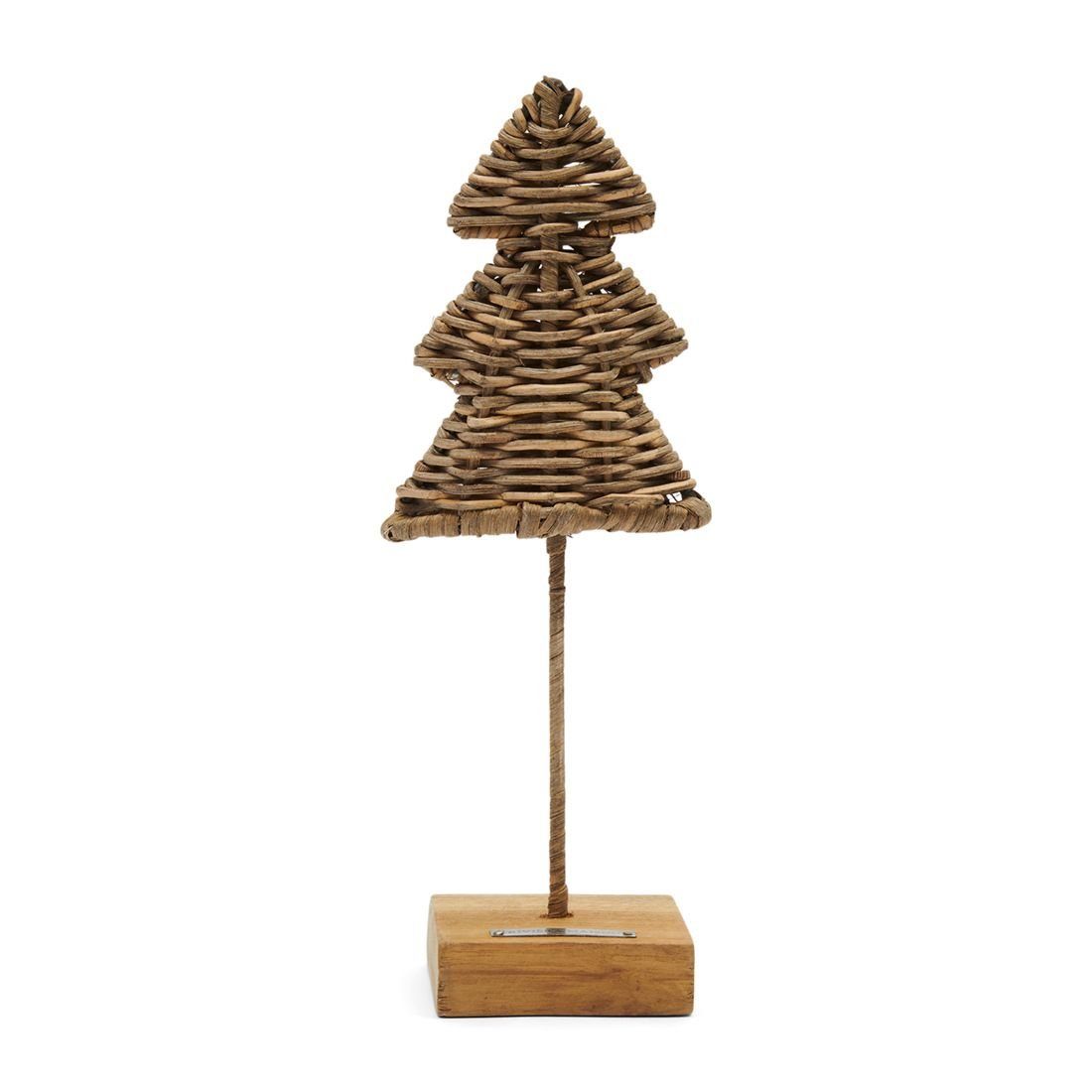 Rivièra Pretty Maison 25cm Rustic Christmas Rattan S - Weihnachtsfigur Tree Weihnachtsdeko