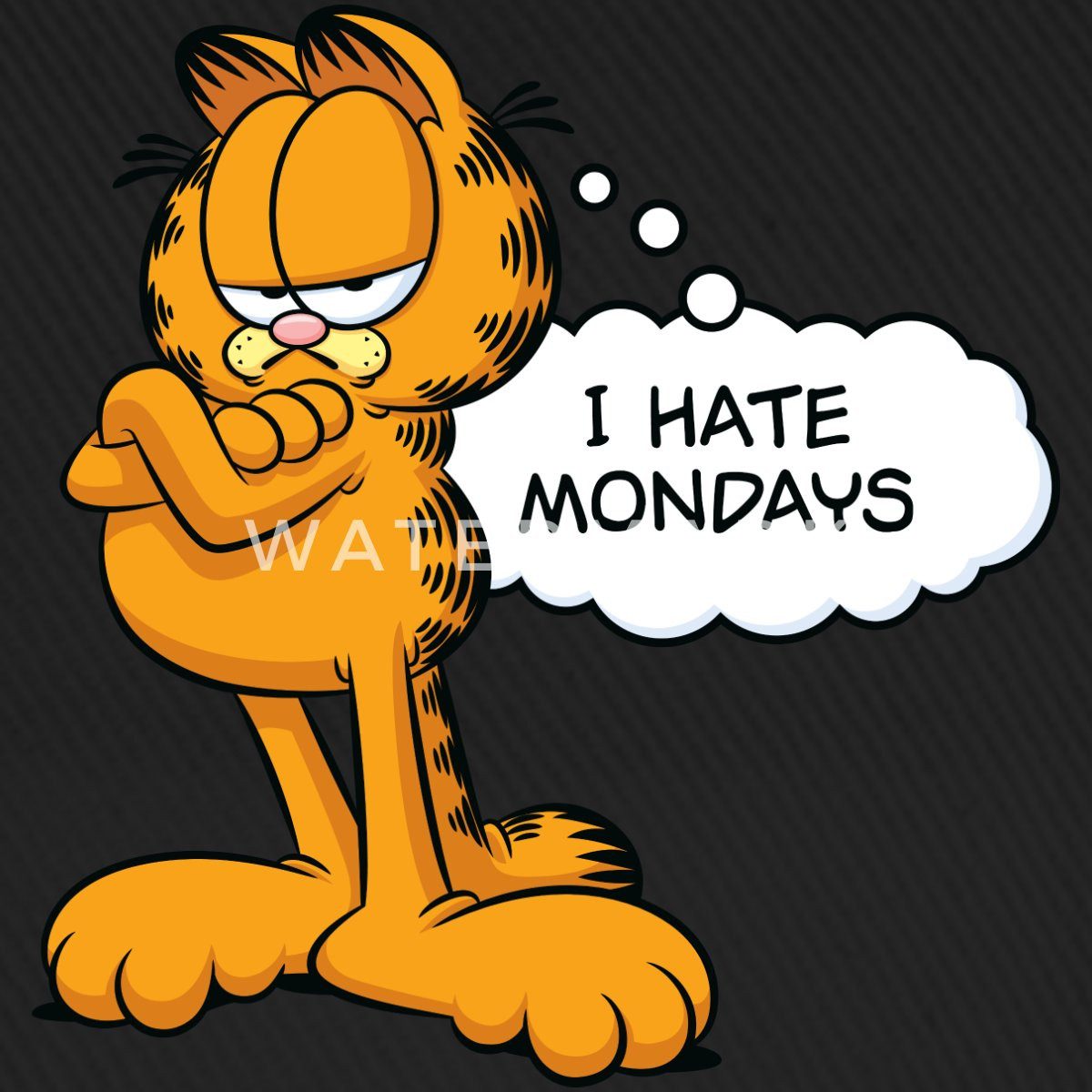 Spreadshirt Baseball Cap Garfield Ich Hasse Montage Mondays Montag Baseballkappe (1-St)