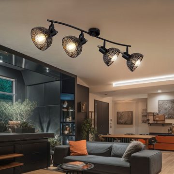etc-shop LED Deckenspot, Leuchtmittel inklusive, Warmweiß, Farbwechsel, Decken Leuchte beweglich FERNBEDIENUNG Wohn Zimmer Spot Lampe