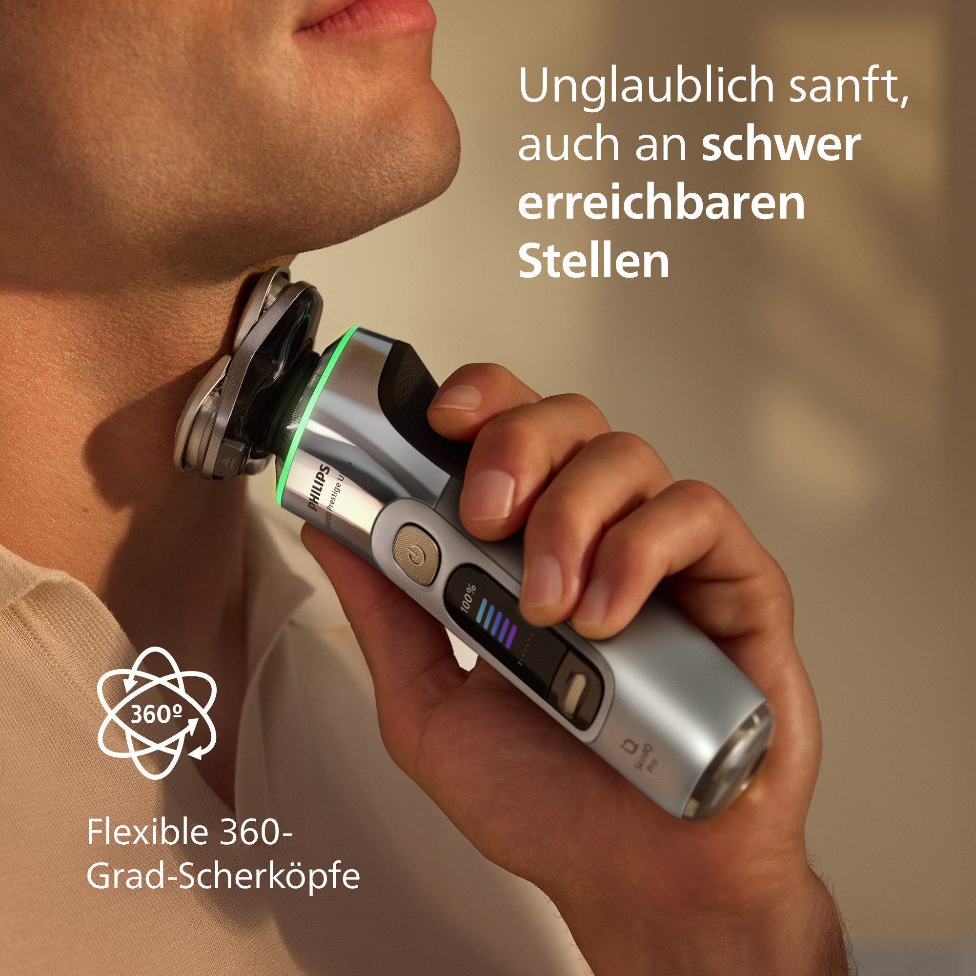 Philips Elektrorasierer Series i9000 Prestige Ultra XP9404/46, Aufsätze: 1, mit SkinIQ Technologie, inkl. UV-Ladecase, 1 Kartusche