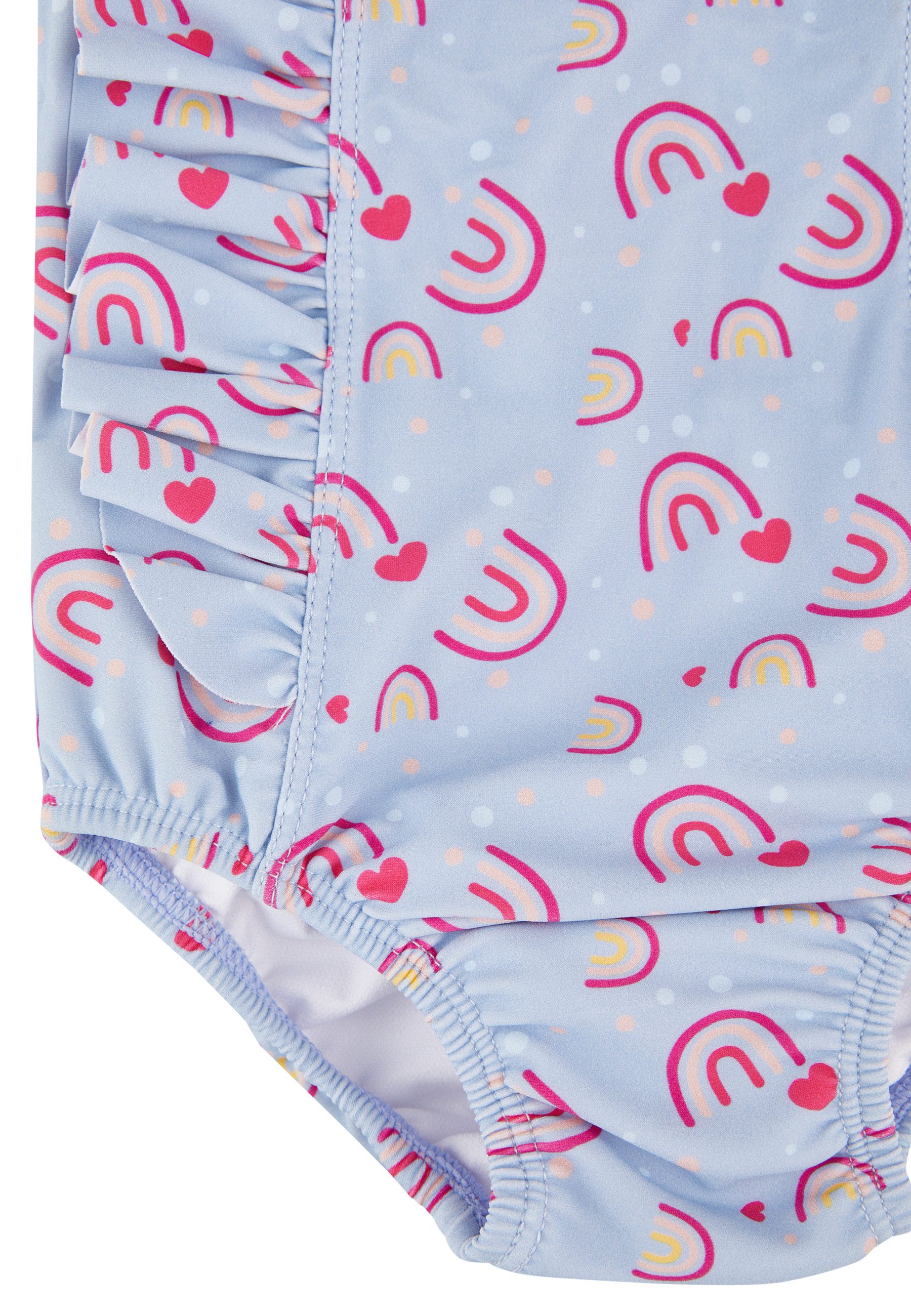 Sterntaler® Badeanzug UV-Schutz 50+ Badeanzug Volants (1-St) Badeanzug mit Regenbogenmuster & Volants, Windeleinsatz bis 86/92 – Bild 4 von 5