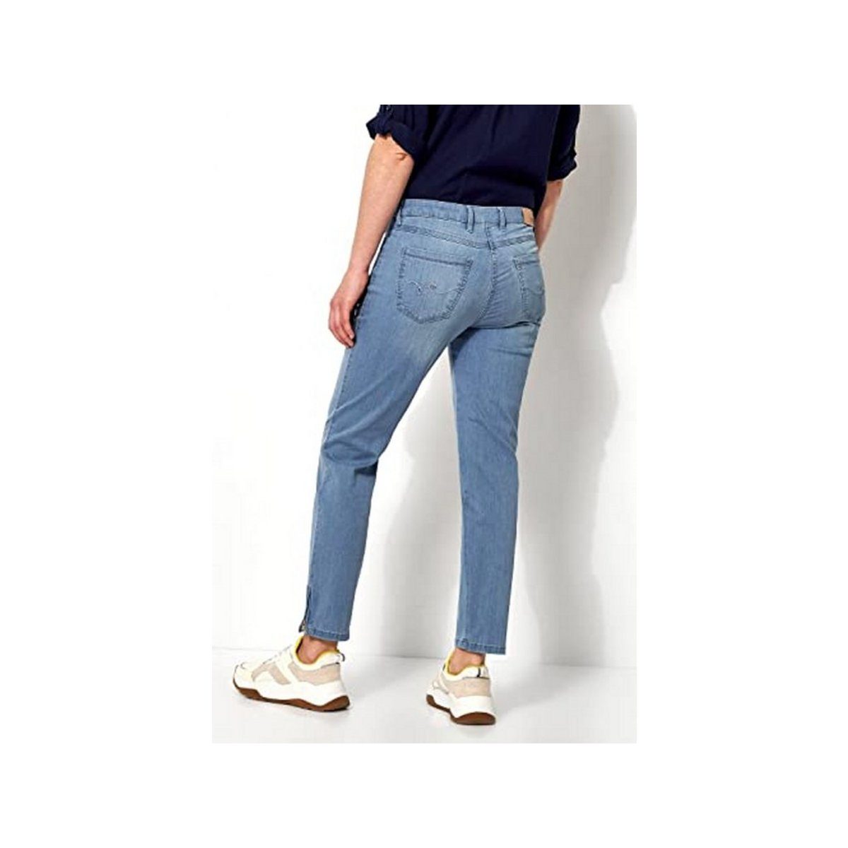 TONI 5-Pocket-Jeans uni (1-tlg) used bleached