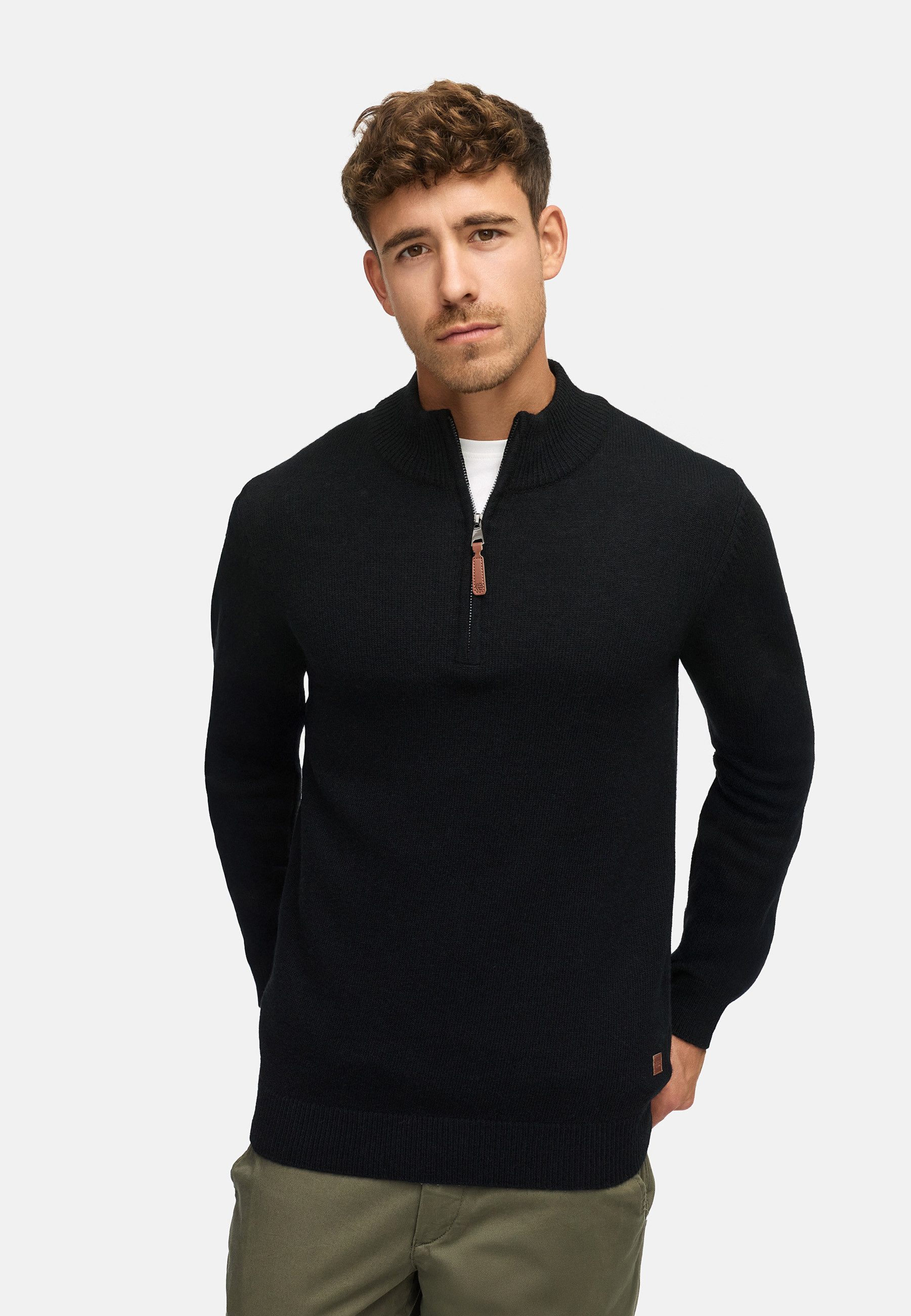 Strickpullover Herren INMargous Half-Zip Pullover Herrenpullover