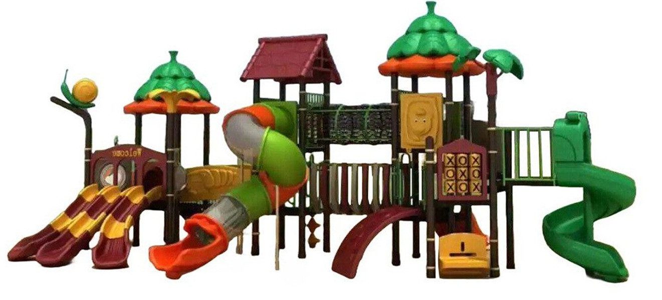 Xlmoebel Spielturm Bunter Spielturm mit Rutsche und Kletternetz für Kinder, Hergestellt in Europa
