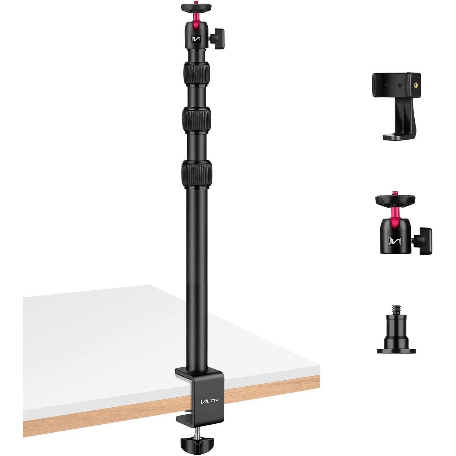 Victiv Tischstativ DSLR Kamera 37cm105cm Kugelkopf Handy Rot Tischstativ