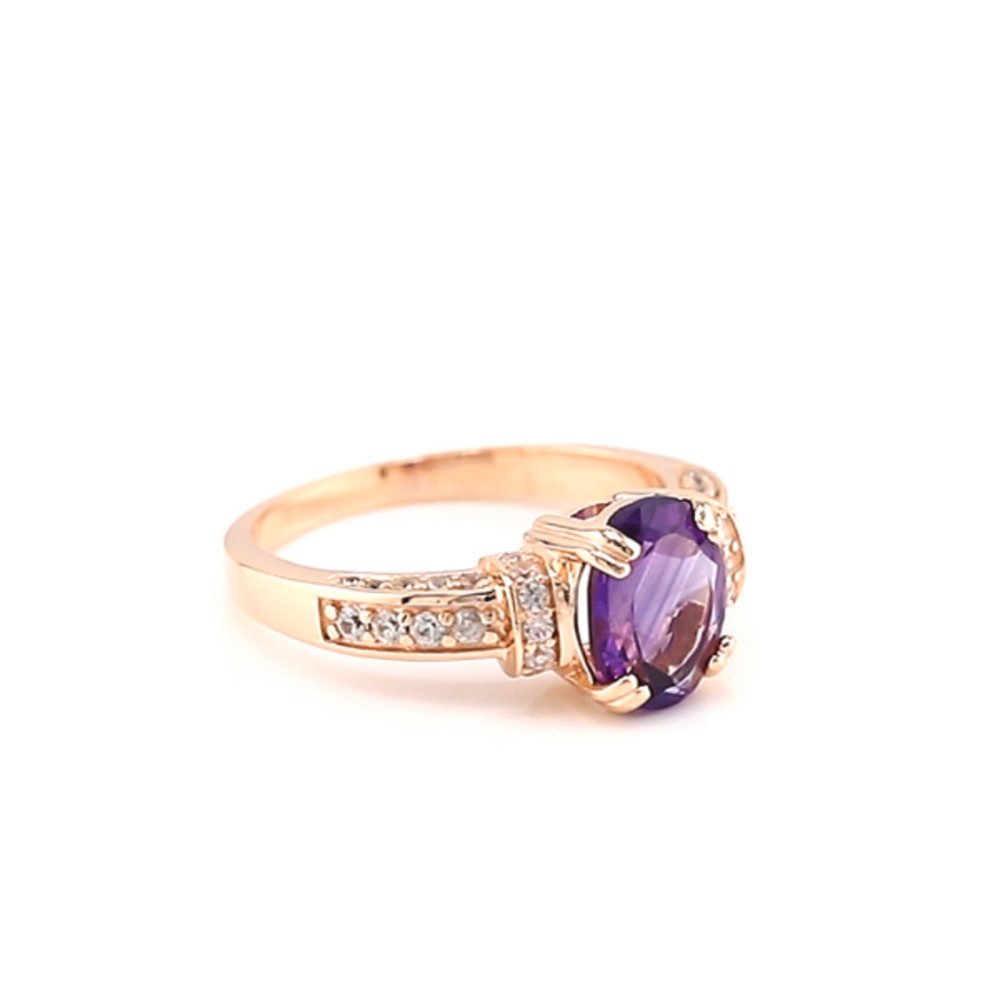 Cavill Silberring Amethyst Ring 1,49 ct, Rosévergoldet, 925 Sterlingsilber, Zirkon (1-tlg)