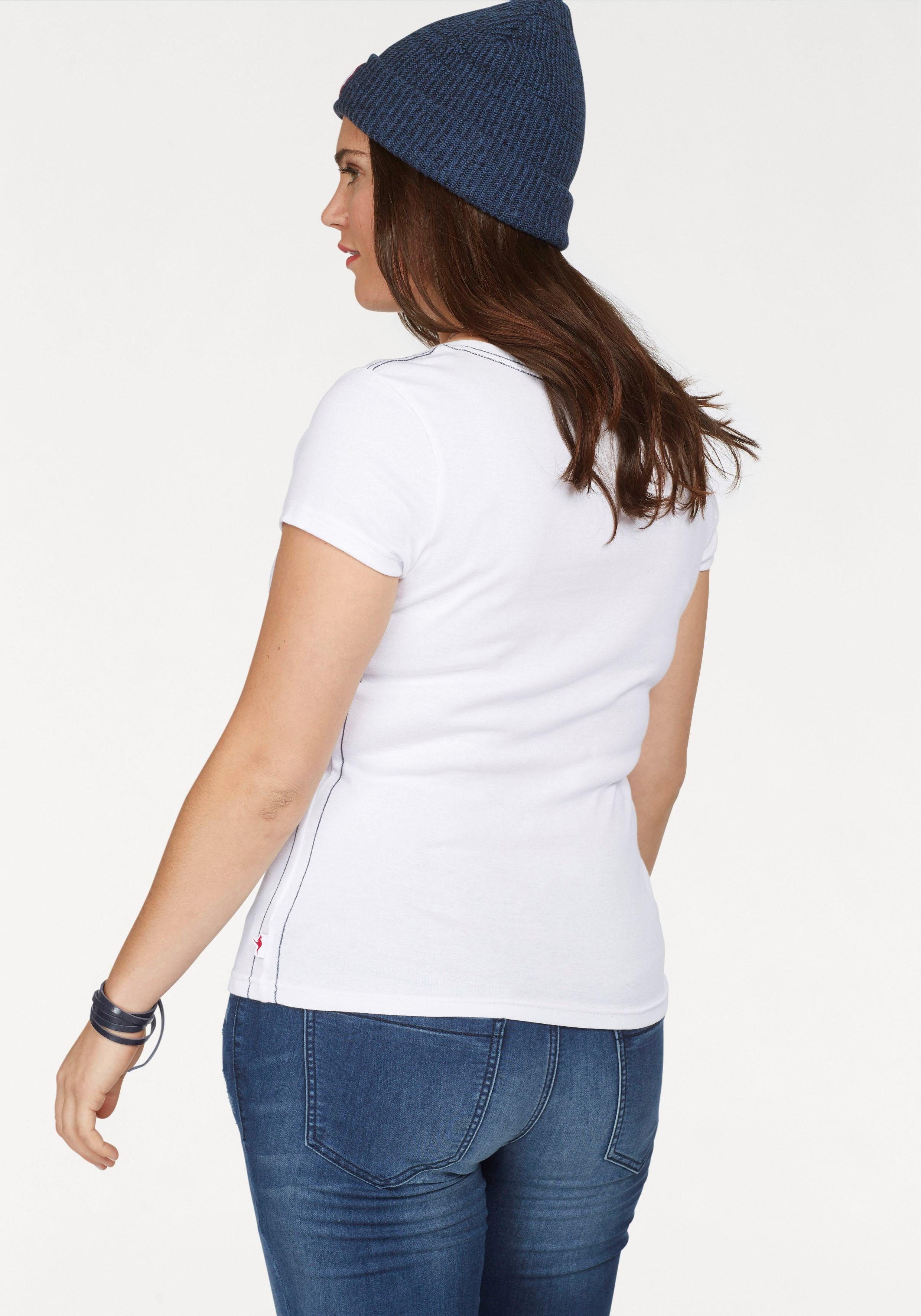 KangaROOS T-Shirt Kurzarm, sehr figurbetont, im Vintage-Design, Rundhalsaus günstig online kaufen