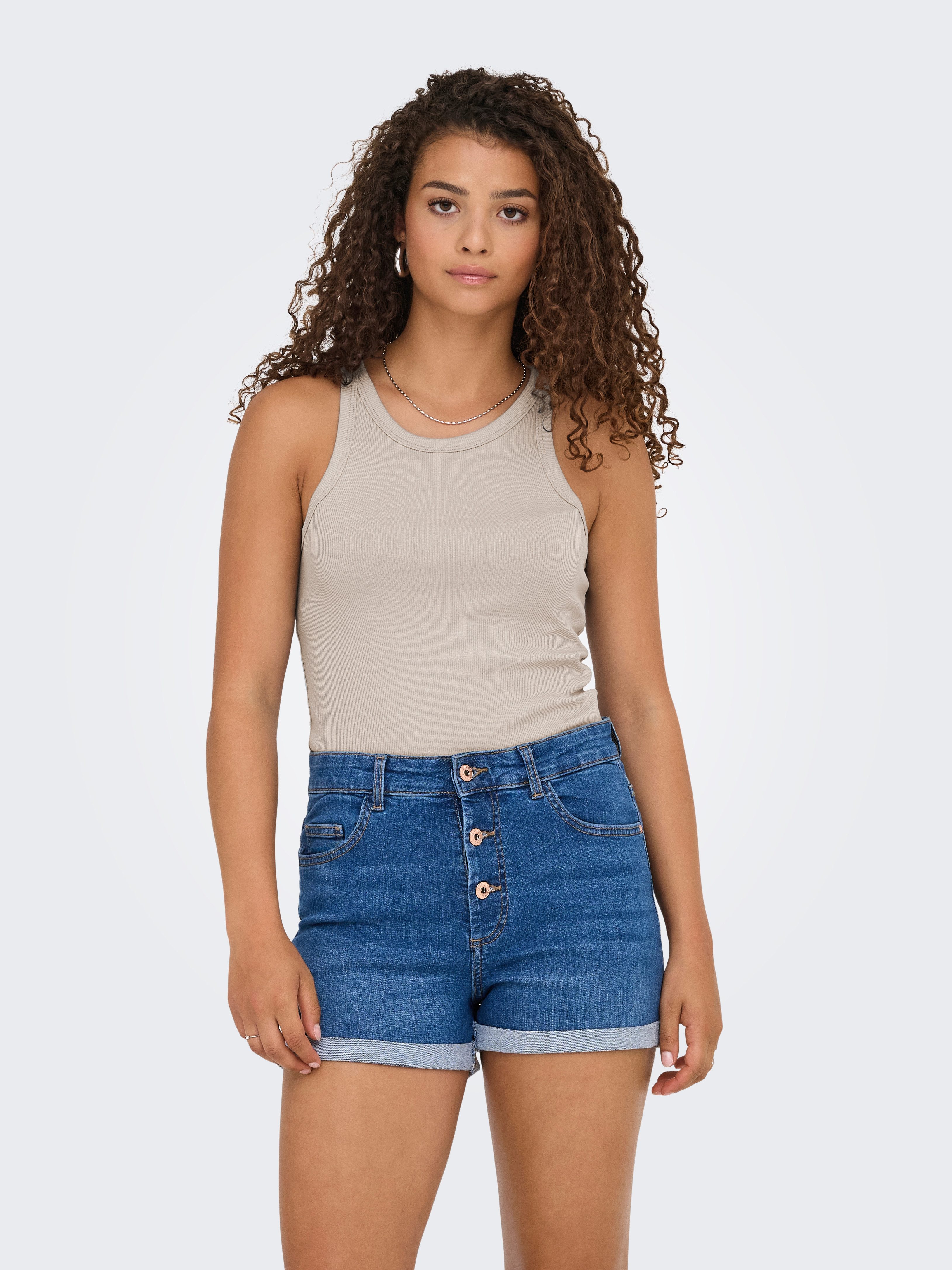 ONLY Tanktop ONLLINDSAY TANK TOP 2 PACK (Packung, 2-tlg) Baumwollmischung günstig online kaufen