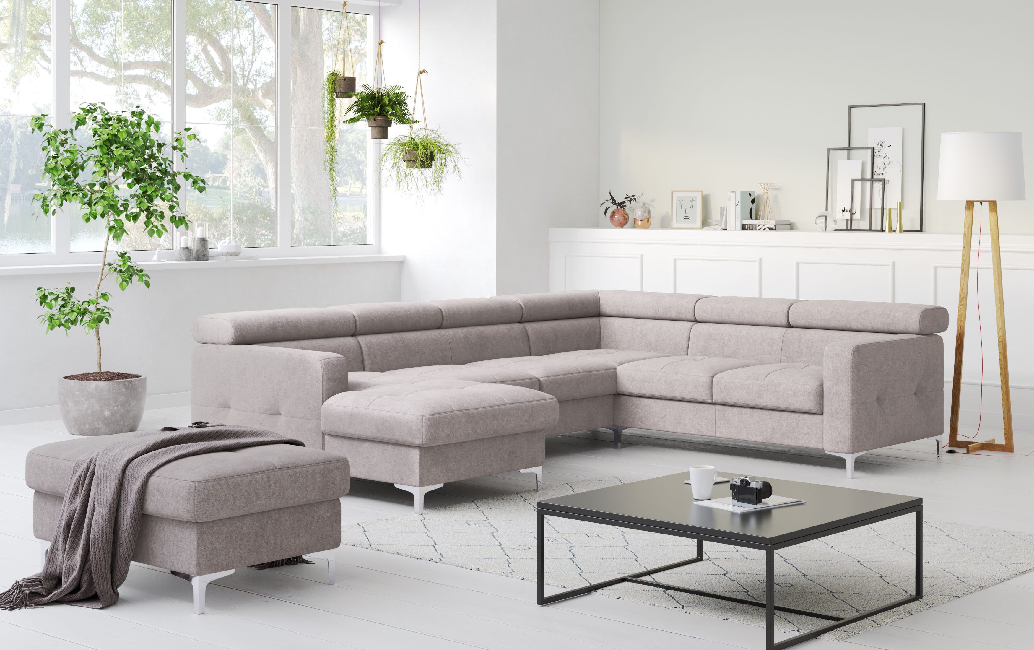 COTTA Wohnlandschaft Sammy U-Form, mit Kopfteilverstellung, günstig online kaufen