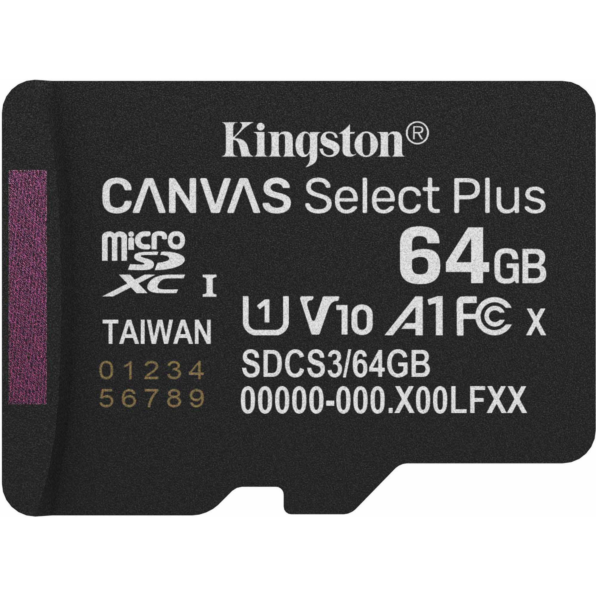 Kingston Kingston Canvas Select Plus 64 GB MicroSDXC, externer Speicher (64 GB GB)