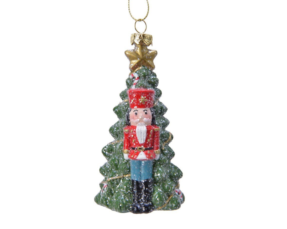 Kaemingk Christbaumschmuck, Anhänger Nussknacker Weihnachtsbaum Kunststoff 10,5cm