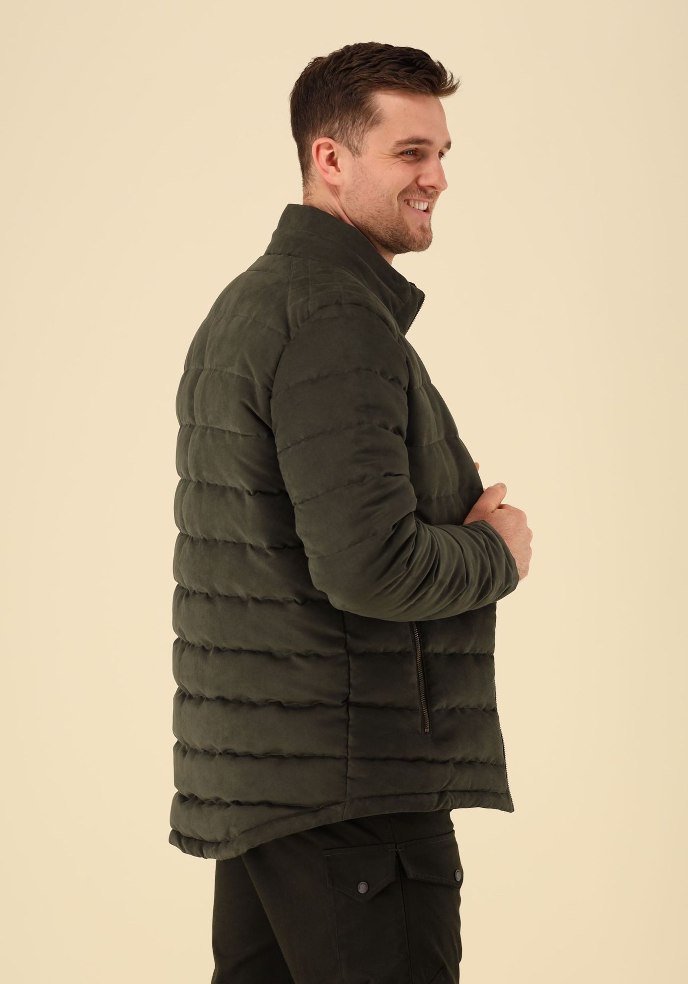 Tom Collins Steppjacke Flisa Regular Fit, Stehkragen, Brusttasche und Taschen mit Reißverschluss