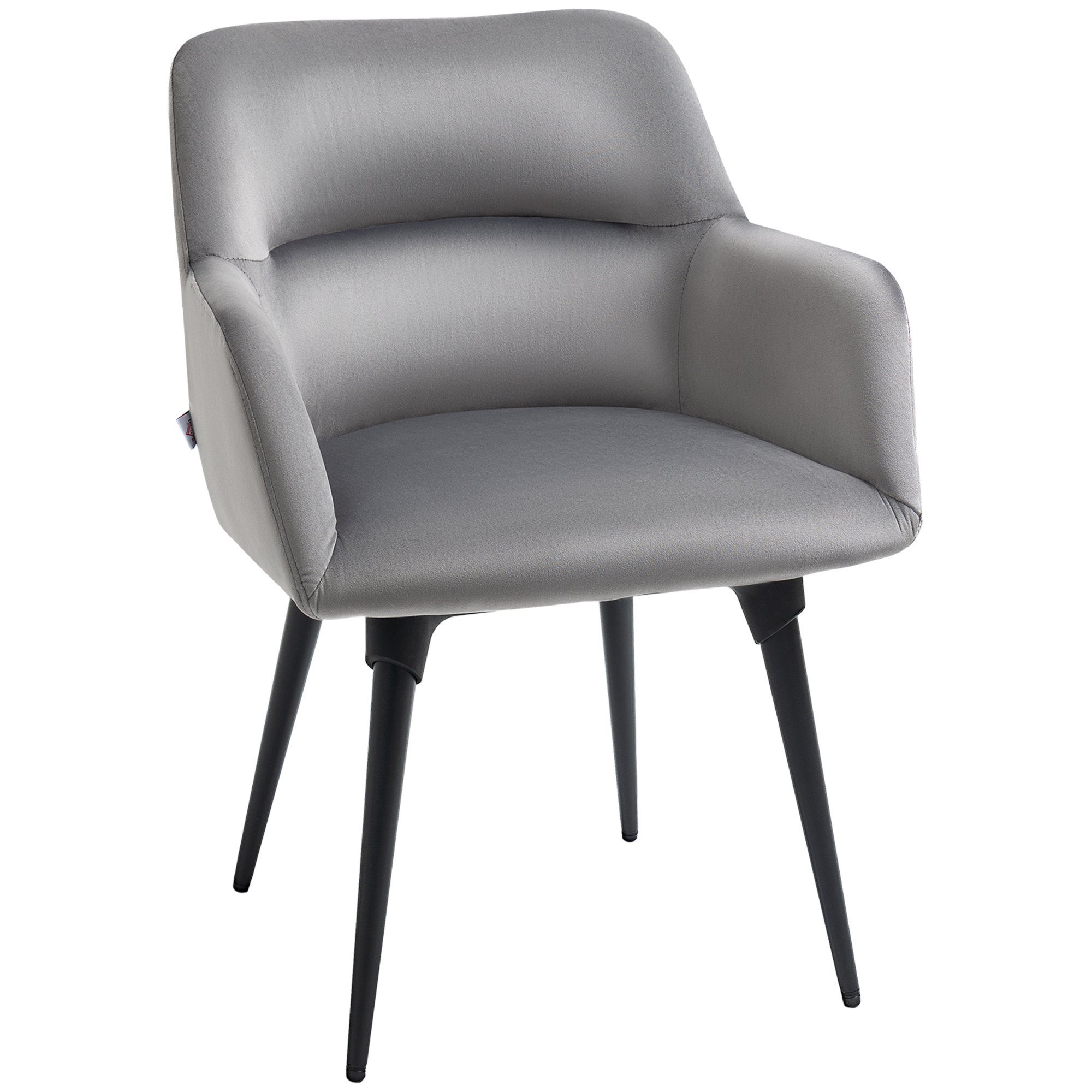 HOMCOM Relaxsessel im Retrodesign, Samtoptik, 59,5 cm x 59,5 cm x 78,5 cm, Grau (Set, 1-St., Akzentstuhl), mit Stahlfüßen. Reduzierter Preis € 47,90. Unverbindliche Preisempfehlung € 95,90