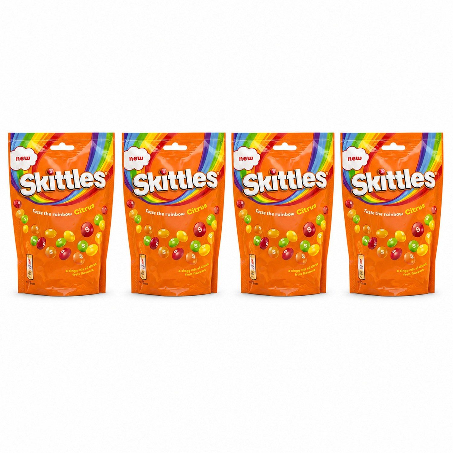Skittles Süßigkeit, 4 x 139 g, Citrus USA