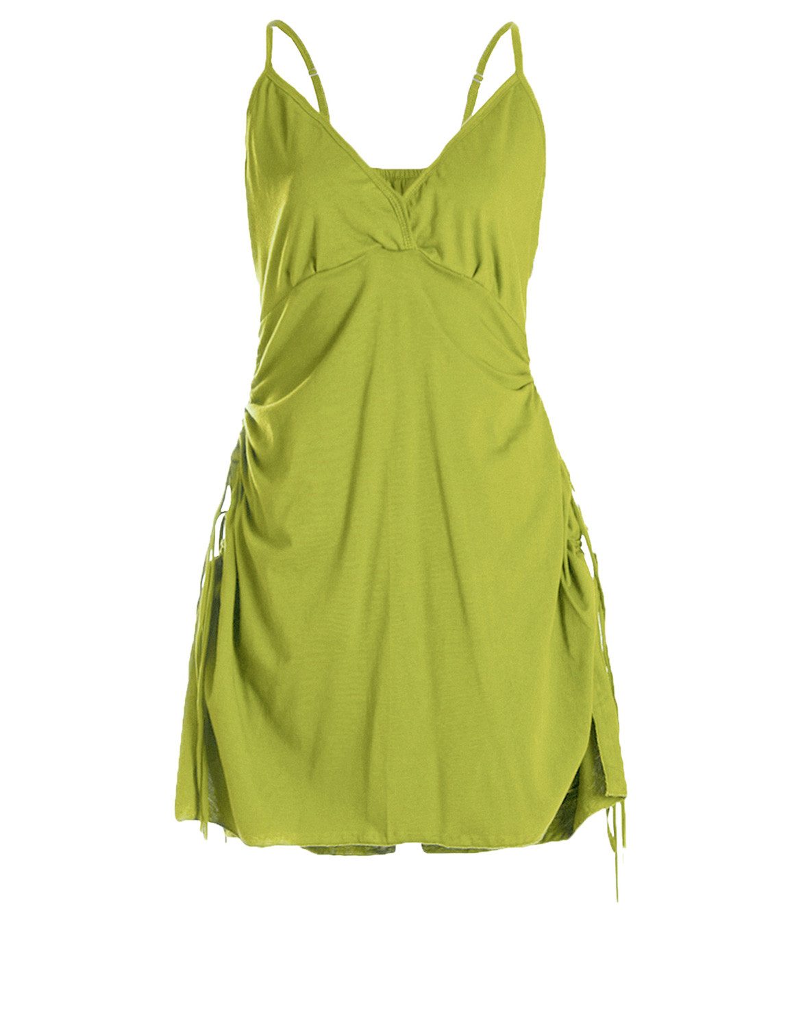 Vishes Sommerkleid Damen Bio-Baumwolle Spaghettiträger-Kleid Hippie, Ethno, Goa Style – Bild 2 von 5