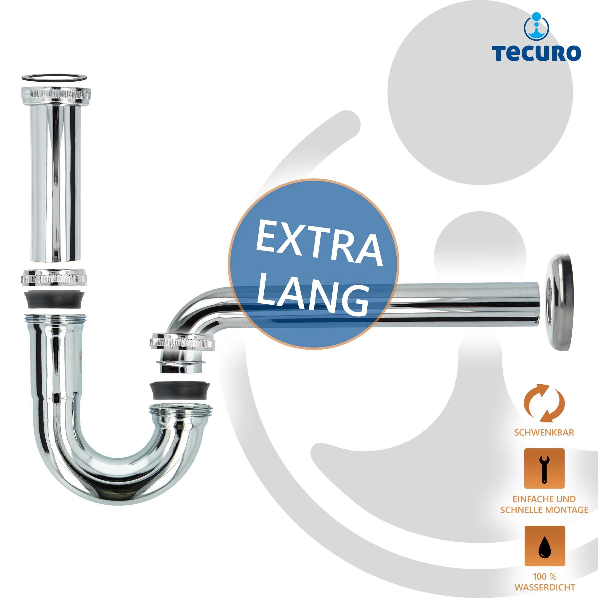 tecuro Siphon Röhrengeruchsverschluss Siphon für Waschbecken, günstig online kaufen