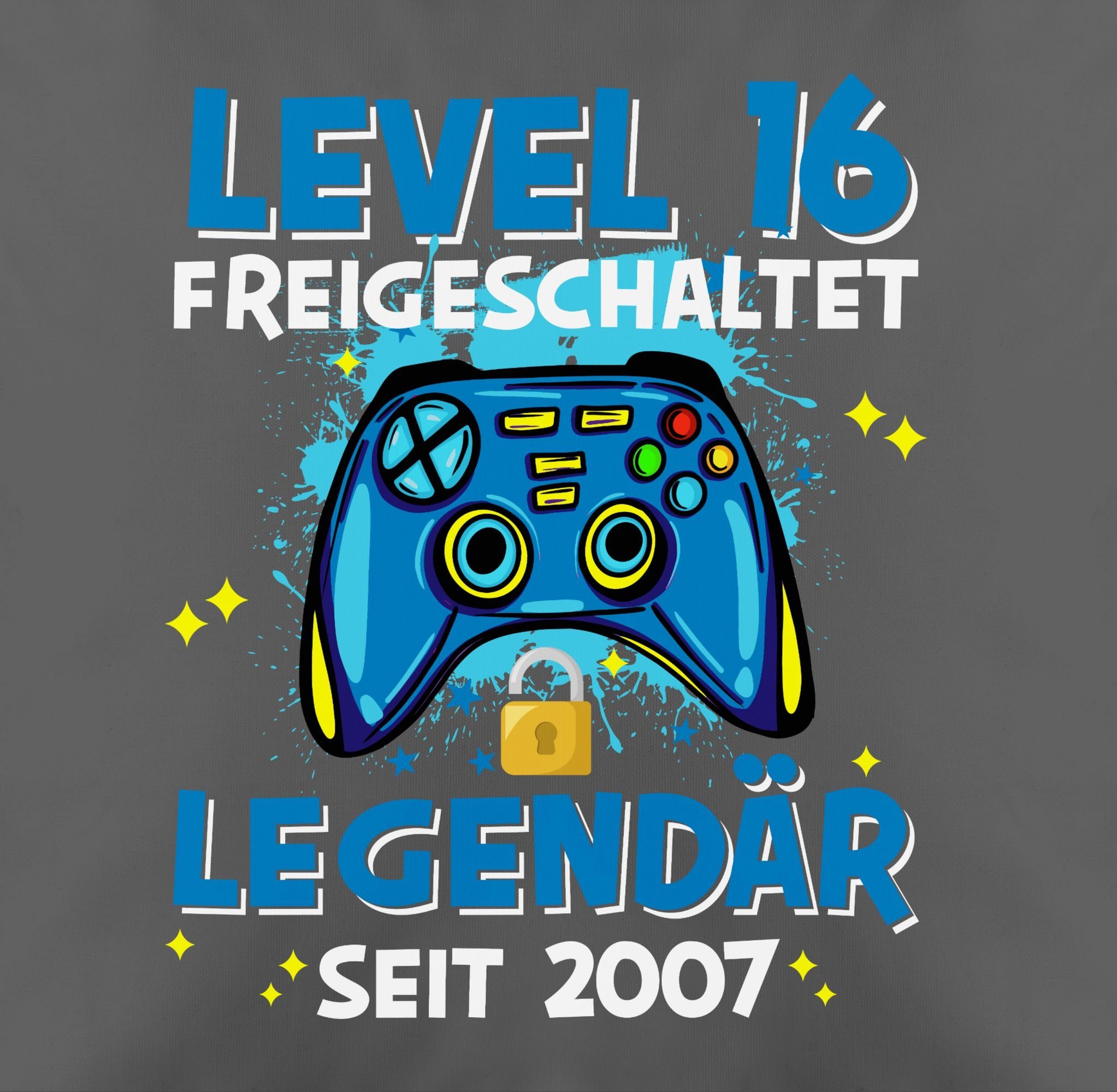 Kissenbezüge Level 16 Kissen Legendär Shirtracer 2007, 16. seit Geburtstag (1 Stück), freigeschaltet