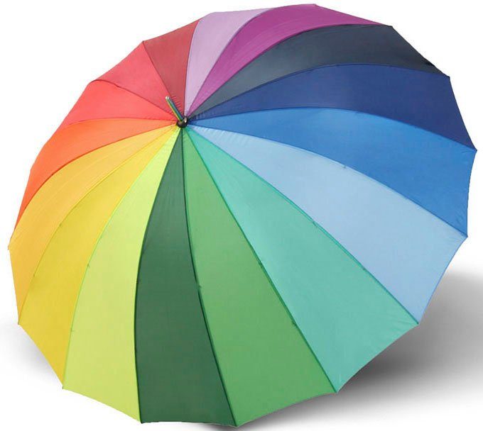 C Haken Regenbogen Regenschirm Langer Griff 16K Gerader Winddichter Bunter  Pongee Regenschirm Frauen Männer Sonniger Regnerischer Regenschirm DHL WX9  637 Von 6,18 €