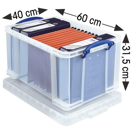 REALLYUSEFULBOX Aufbewahrungsbox, 48 Liter, verschließbar und stapelbar
