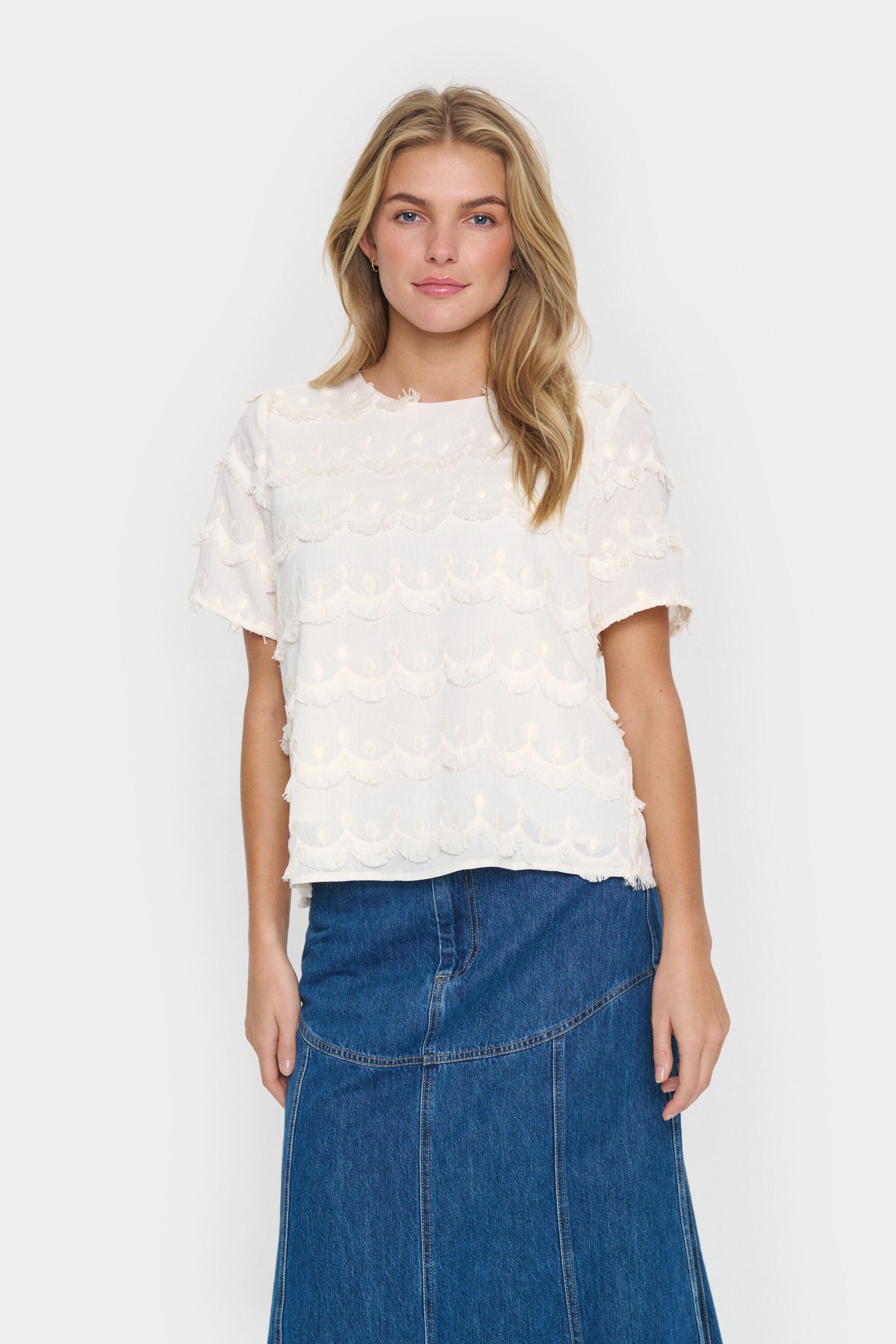Saint Tropez Kurzarmbluse Kurzarm-Bluse JohanetteSZ