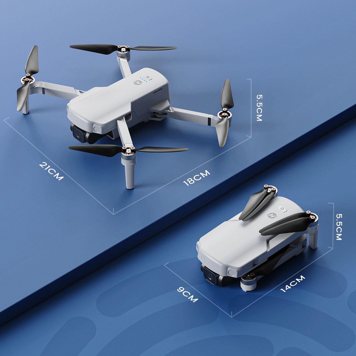 HOLY STONE GPS Drohne mit 4K Kamera, 6 km Bildübertragung, 80 Min Flugzeit Drohne (intelligente Flugmodi – Leicht faltbar für unterwegs, unter 249 g)