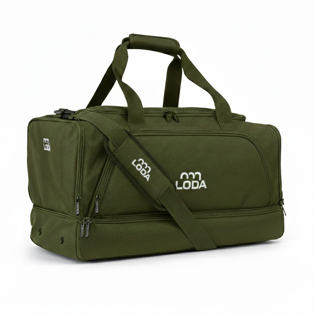 LODA sports Sporttasche compact 48L - Trainingstasche mit Rucksackfunktion & Schuhfach, 50 cm (L) x 30cm (B) x 32cm (H), 48 Liter Volumen