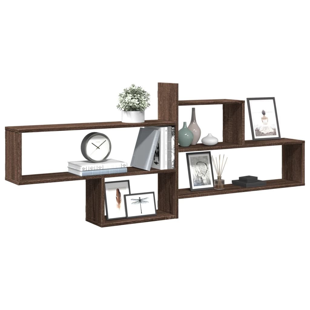 vidaXL Regal Wandregal Braun Eichen-Optik 167,5x18x68 günstig online kaufen
